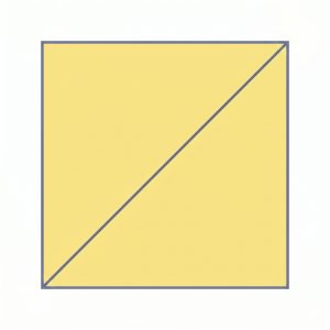 A diagram showing a rectangle with one diagonal line drawn inside