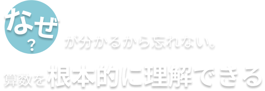 なぜ？が分かるから忘れない。算数を根本的に理解できる