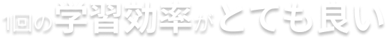 1回の学習効率がとても良い