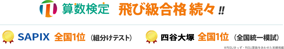 実績 ※RISUきっず・RISU算数をあわせた実績掲載